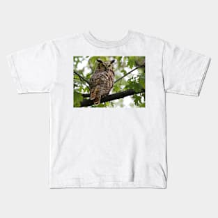 Great Horned Owl Kids T-Shirt